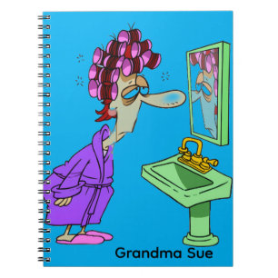 Süße lustige Oma Spiralnotizbuch Notizblock