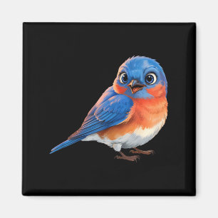 Süße Lustige Östliche Blaumeise Vogel Liebhaber Magnet