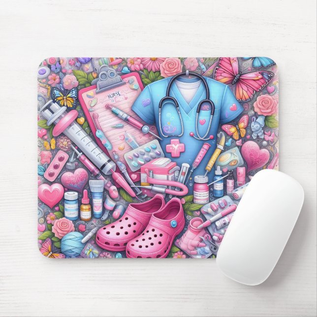 Süße/Lustige RN-Krankenschwester Mousepad (Mit Mouse)