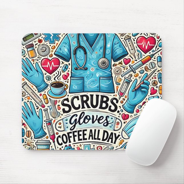 Süße/Lustige RN-Krankenschwester Mousepad (Mit Mouse)