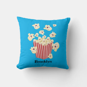 Süße lustige springende Popcorn-Cartoonfiguren Kissen