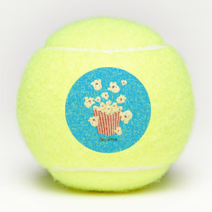 Süße lustige springende Popcorn-Cartoonfiguren Tennisbälle