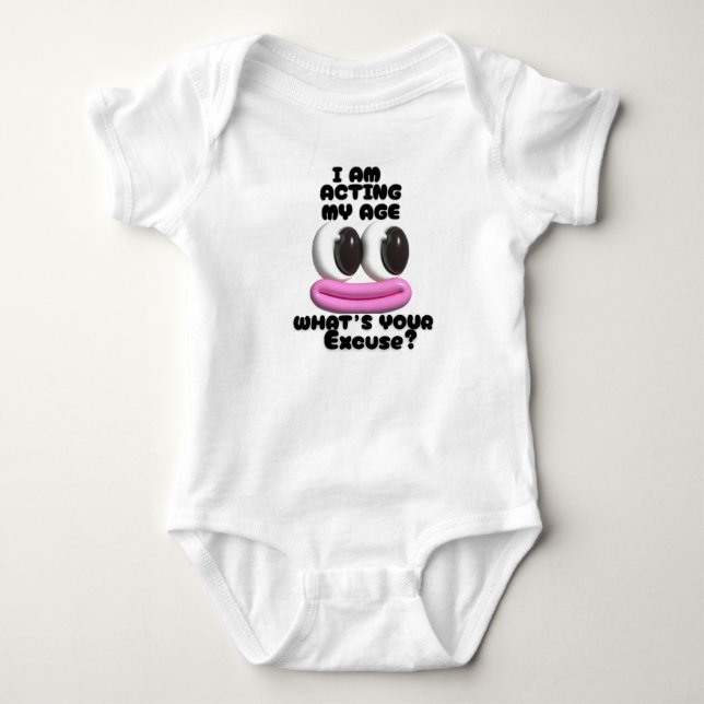 Süße lustige Sprüche Baby Strampler (Vorderseite)