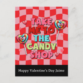 Süße lustige Valentinstag-Postkarte Postkarte