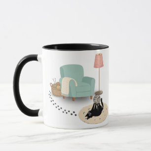 Süße lustige verspielte Katzen-Tasse Tasse