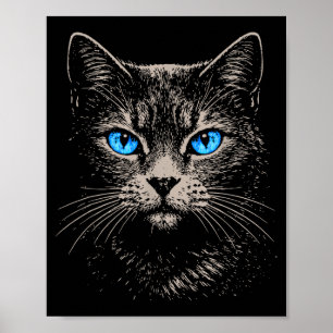Süße lustige Vintage-Grunge-Style-Katze Poster
