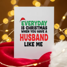 Süße lustige Weihnachtskarte für Frau Geschenk