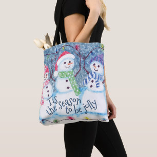 Süße lustige Winter Schneemann Wasserfarben Kunst
