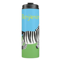 Süße lustige Zebras laufen Cartoon-Illustration