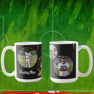 Süße lustige Zitate Löwe Fußball-Vater-Foto Kaffeetasse