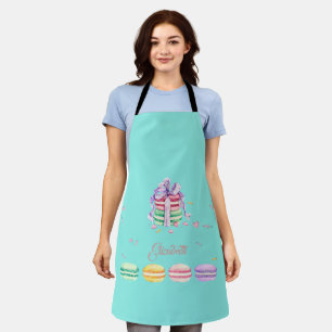 Süße Macarons, Türkis Schürze