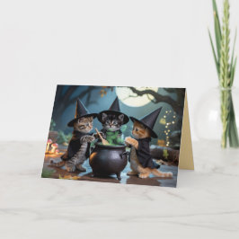 Süße Macbeth-Katzen-Halloween-Karte Feiertagskarte