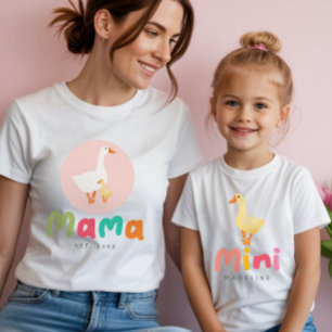 Süße Mädchen-Coquette Rosa Mama-Gans-Baby-Party T-Shirt