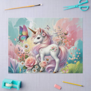 Süße Mädchen Einhorn Liebhaber Decoupage Seidenpapier