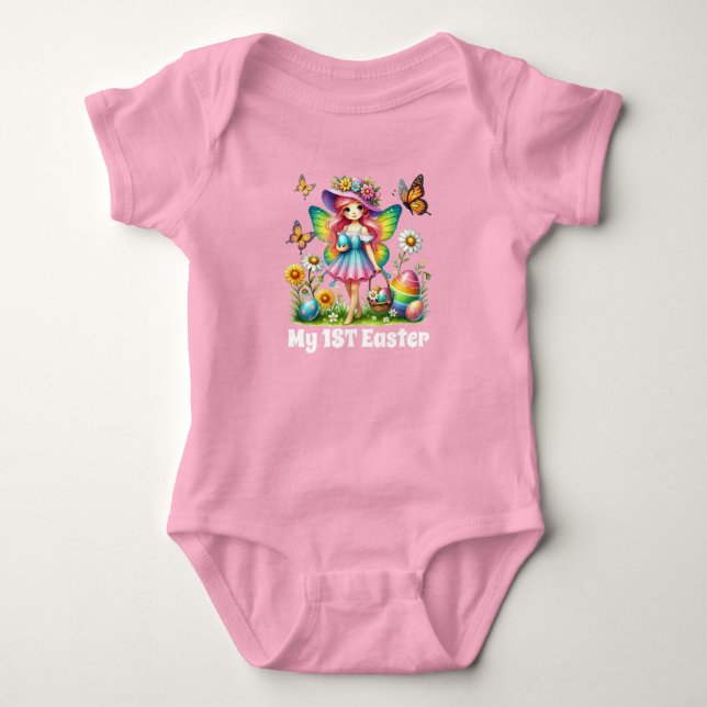 Süße Mädchen erste Ostergottheit  Baby Strampler (Vorderseite)