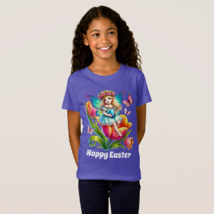 Süße Mädchen Frohe Ostern Fee anpassbar T-Shirt
