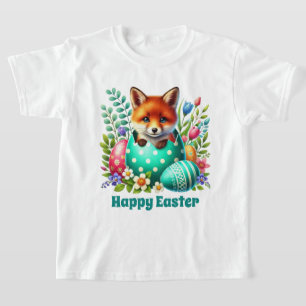 Süße Mädchen Frohe Ostern Fuchs T-Shirt