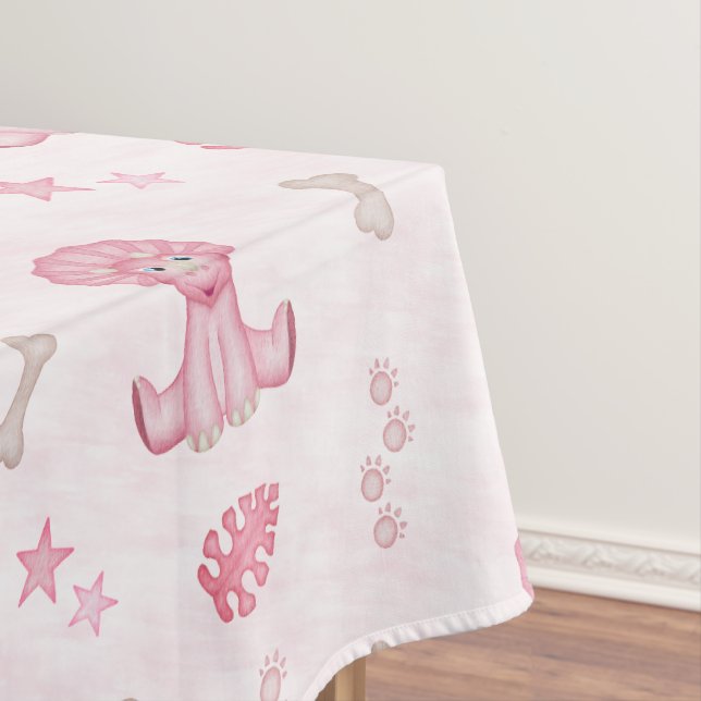 Süße Mädchen Geburtstag Rosa Dinosaurier Tischdecke (Beispiel)