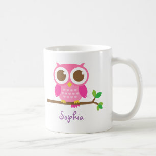 Süße Mädchen-Haftige Rosa Eule Für Mädchen Tasse