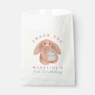 Süße Mädchen-Hasen-Mädchen Geburtstag Whimsical Geschenktütchen