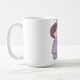 süße Mädchen Kaffeetasse