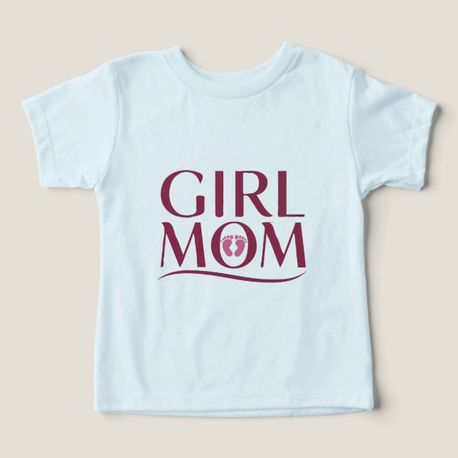 Süße Mädchen-Mama Fußabdrücke Typografie-Design (Design Vorderseite)