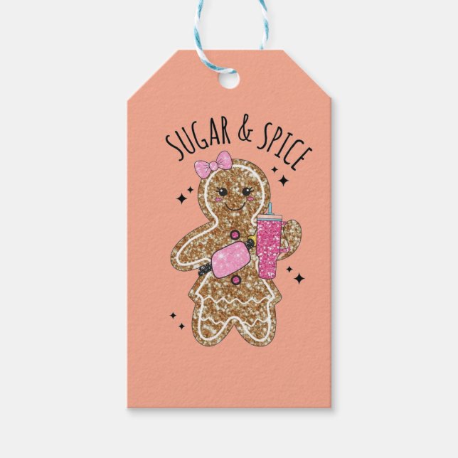 Süße Mädchen-Pfefferkuchen-Platten Geschenkanhänger (Vorderseite)
