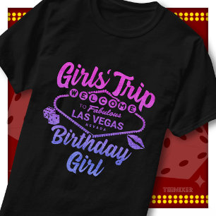 Süße Mädchen Reise Vegas Geburtstagsmädchen Partyt T-Shirt