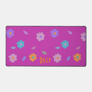 Süße Mädchen Retro Blumen Spaß Schreibtischunterlage
