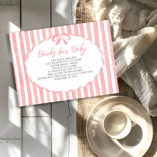 Süße Mädchenbücher für Baby Rosa Band Streifen Platzkarte