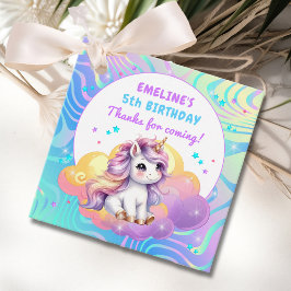 Süße magische Einhorn-Geburtstagsfeier  Geschenkanhänger