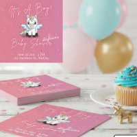Süße Magische Einhorn-Junge-Baby-Party-Servietten