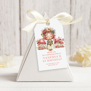 Süße magische Fee 5. Geburtstags-Geschenkanhänger Geschenkanhänger