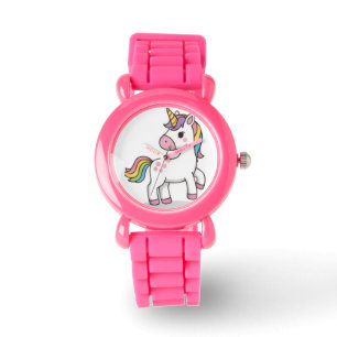 Süße magische rosa Einhorn-Kinderarmbanduhr Armbanduhr