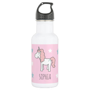 Süße magische rosa Einhorn-Mädchen-Kinder Edelstahlflasche