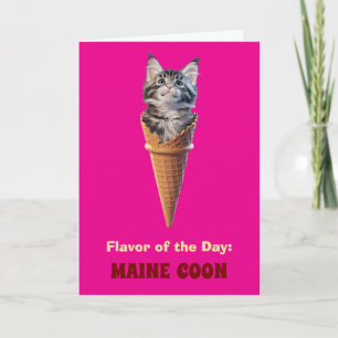Süße Maine Coon-Kegel-Grußkarte Karte