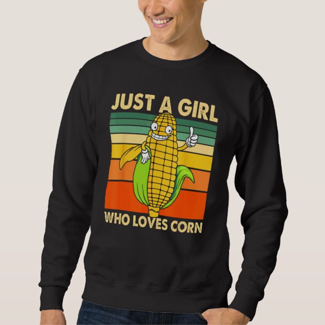 Süße Maiskunst für Frauen Mädchen Kinder Maiskörne Sweatshirt (Vorderseite)