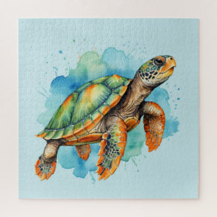 Süße Mal-Schildkröte Puzzle