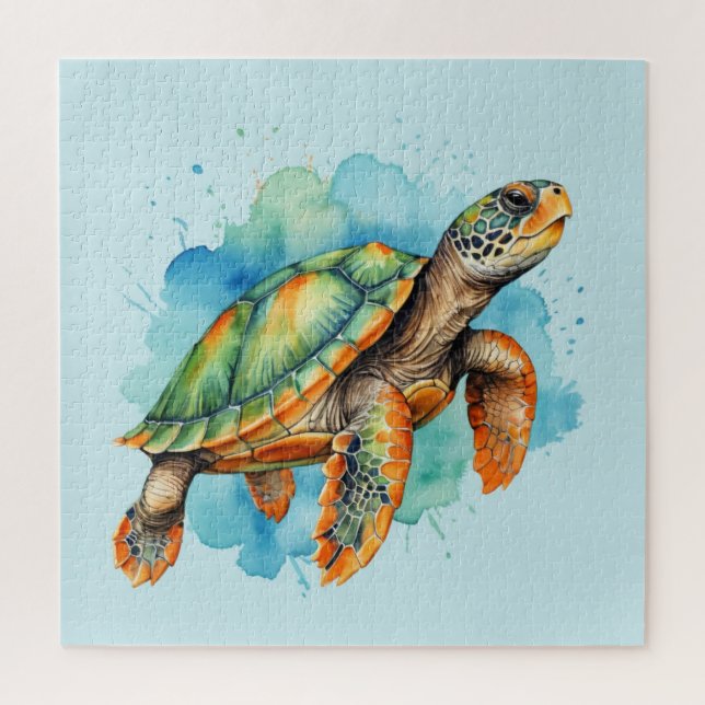Süße Mal-Schildkröte Puzzle (Vertikal)