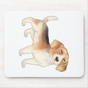 Süße Malereien von Beagle-Hunden Mousepad