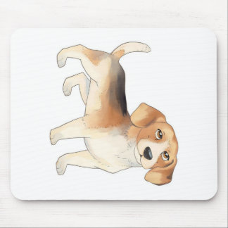 Süße Malereien von Beagle-Hunden Mousepad