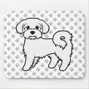 Süße malteser Cartoon-Hund-Illustration Mousepad