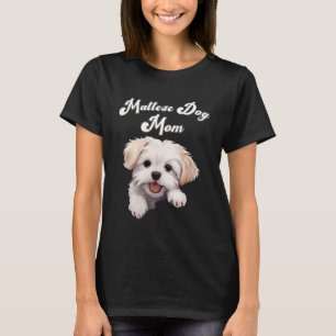 Süße Malteser-Hundemama Grafikdesign Bezaubernder T-Shirt