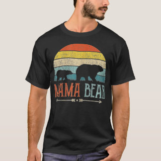 Süße Mama Bärin Vintage Muttertag Retro Mama - T-Shirt