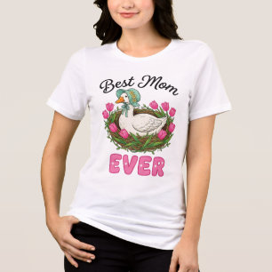 Süße Mama-Gans beste Mutter überhaupt Wortkunst  Tri-Blend Shirt