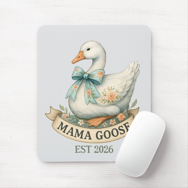 Süße Mama Gans Vintage-Bauernhoftier Mutter Gans Mousepad (Mit Mouse)