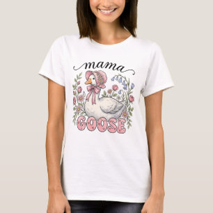 Süße Mama-Gans-Wortkunst T-Shirt