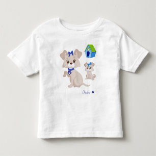 Süße Mama-Hündin mit Welpe Kleinkind T-shirt