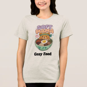Süße Mama Kawaii Foodie Bär Design Tri-Blend Shirt