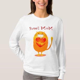 Süße Mama, lustige Katze in Liebe. T-Shirt